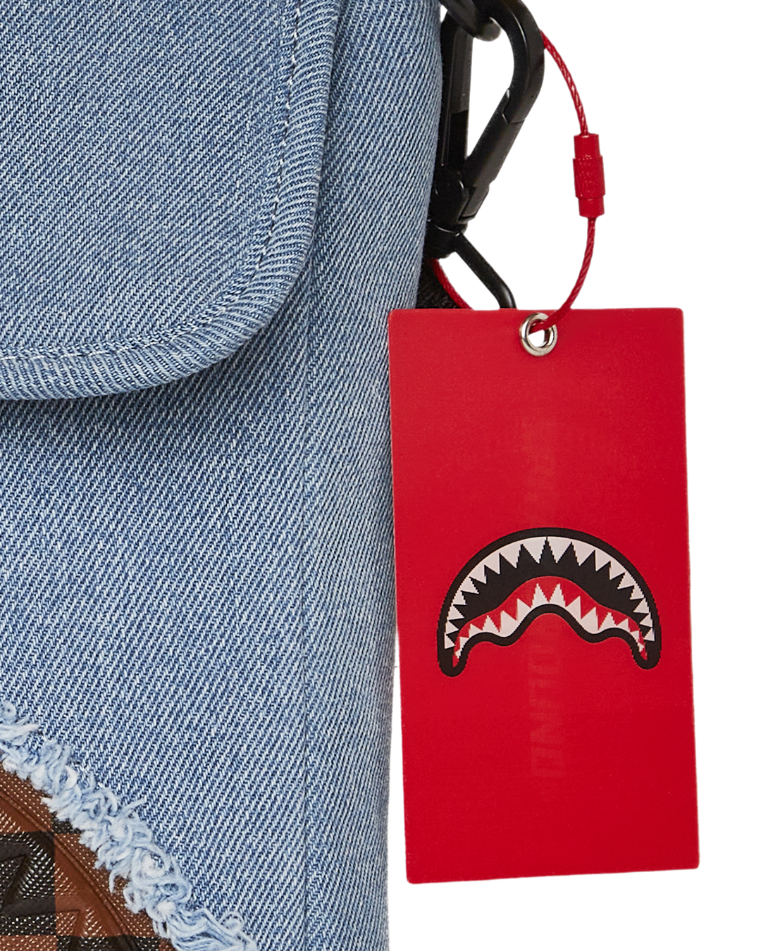 SPRAYGROUND® SLING DENIM SHARK MESSENGER SLING