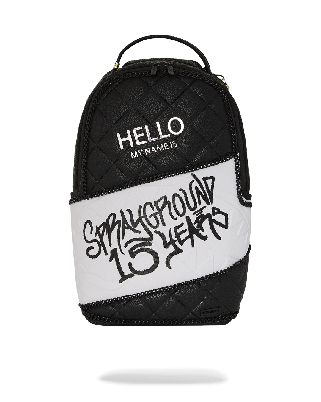 SPRAYGROUND® BACKPACK HELLO MY NAME IS 15 YEARS QUILTED BACKPACK