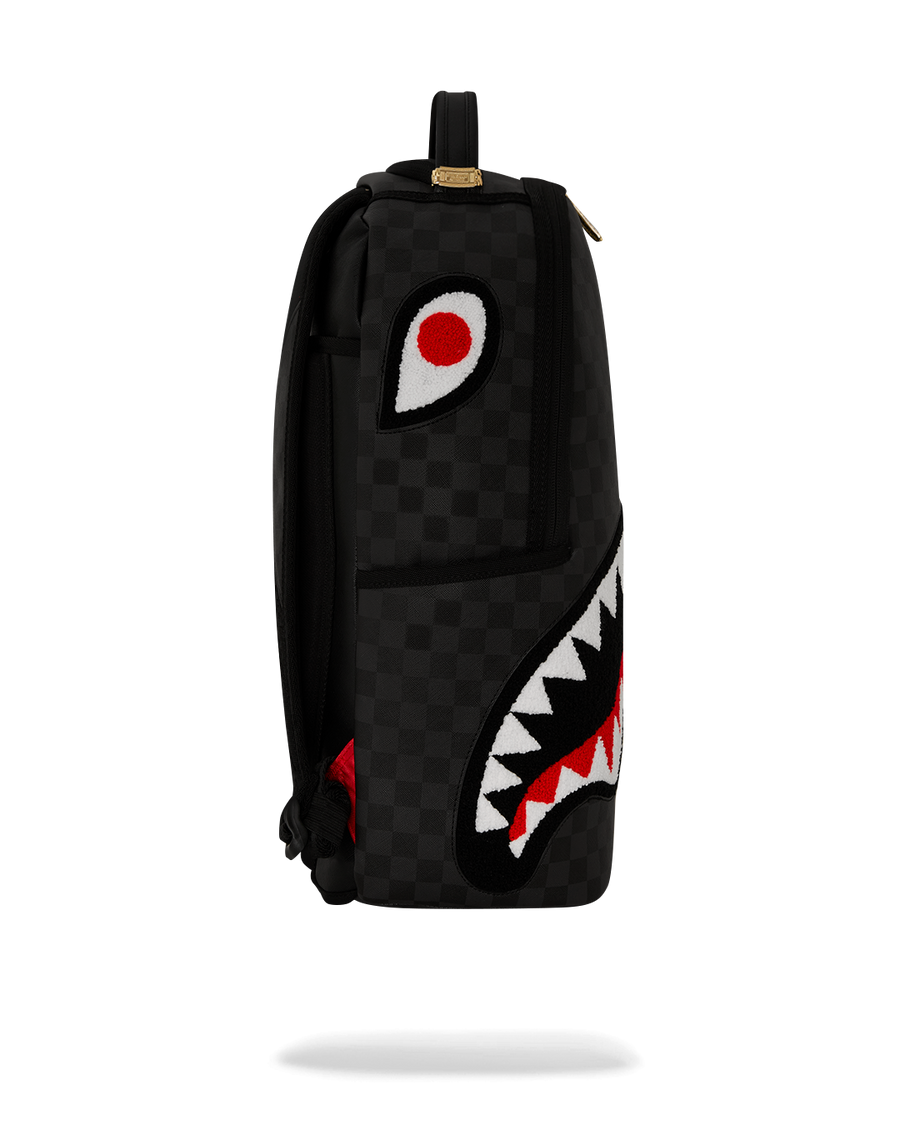 SPRAYGROUND® BACKPACK LIGHTS OUT SHARKS IN PARIS CHENILLE SHARK BACKPACK