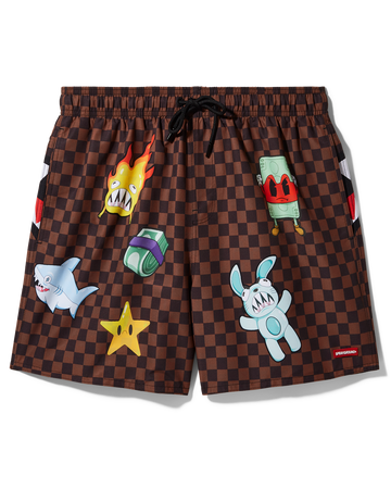 SPRAYGROUND® SWIM PARIS PATCH SWIM SHORTS
