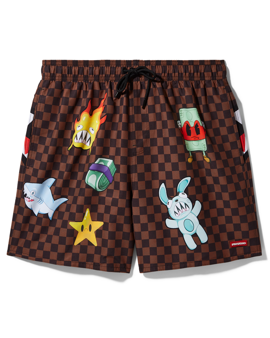 SPRAYGROUND® SWIM PARIS PATCH SWIM SHORTS