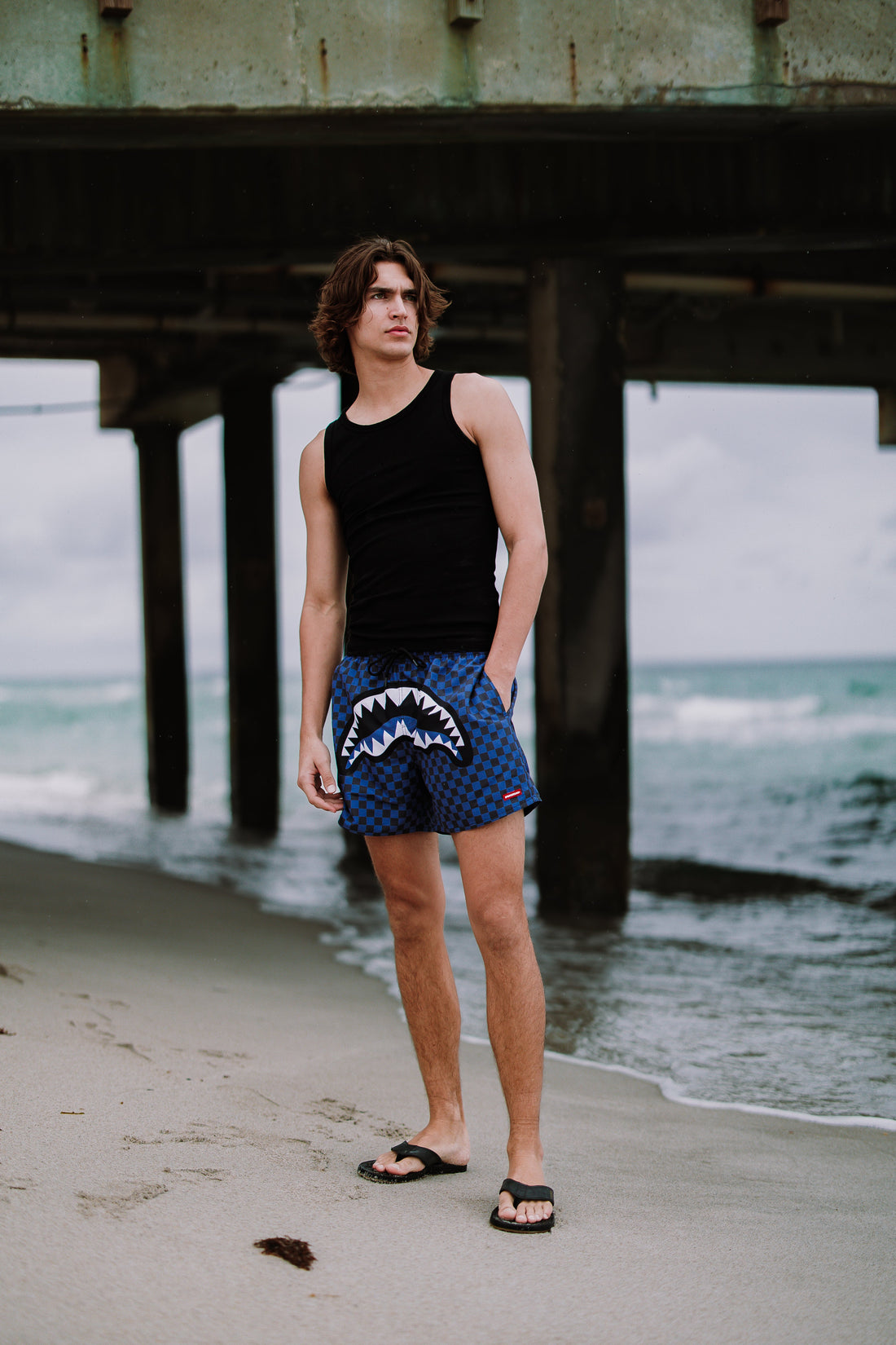 SPRAYGROUND® SWIM MIDNIGHT SHARKS IN PARIS SWIM SHORTS