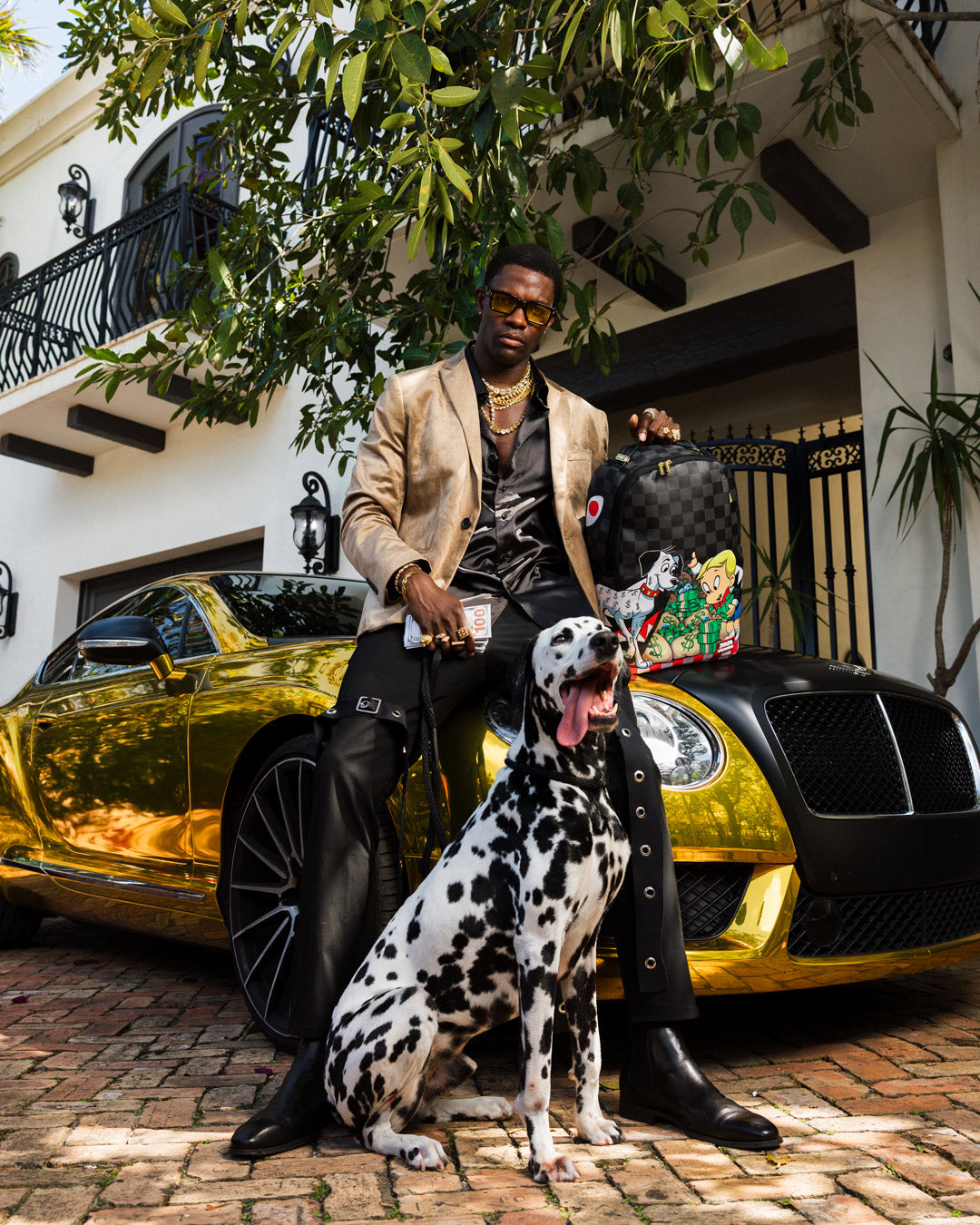 SPRAYGROUND® BACKPACK RICHIE RICH PAINT THE SHARK GOLD BACKPACK