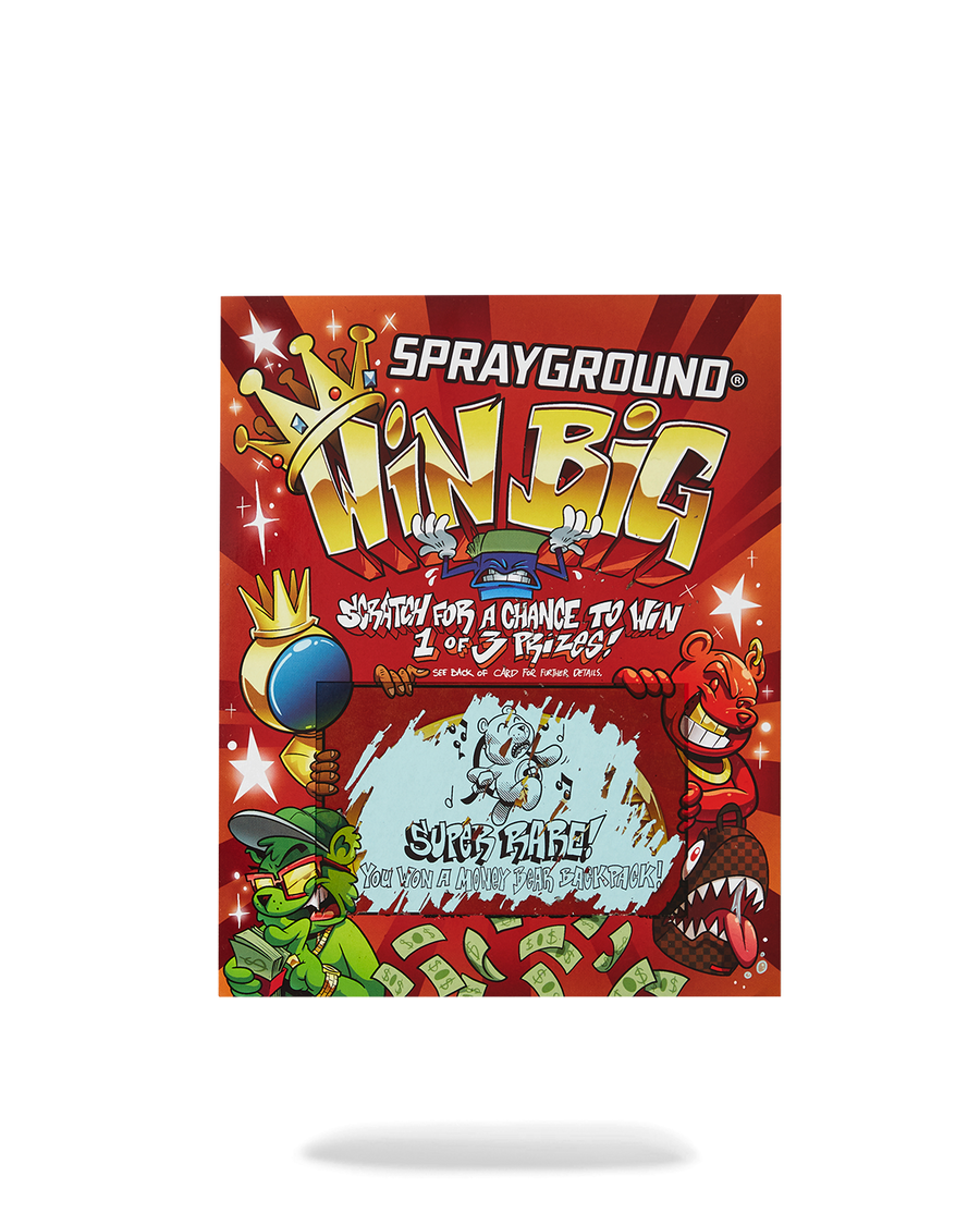 SPRAYGROUND® BACKPACK BIG MONEY BIG MONEY (WITH SCRATCH OFF PLAYING CARD) BACKPACK