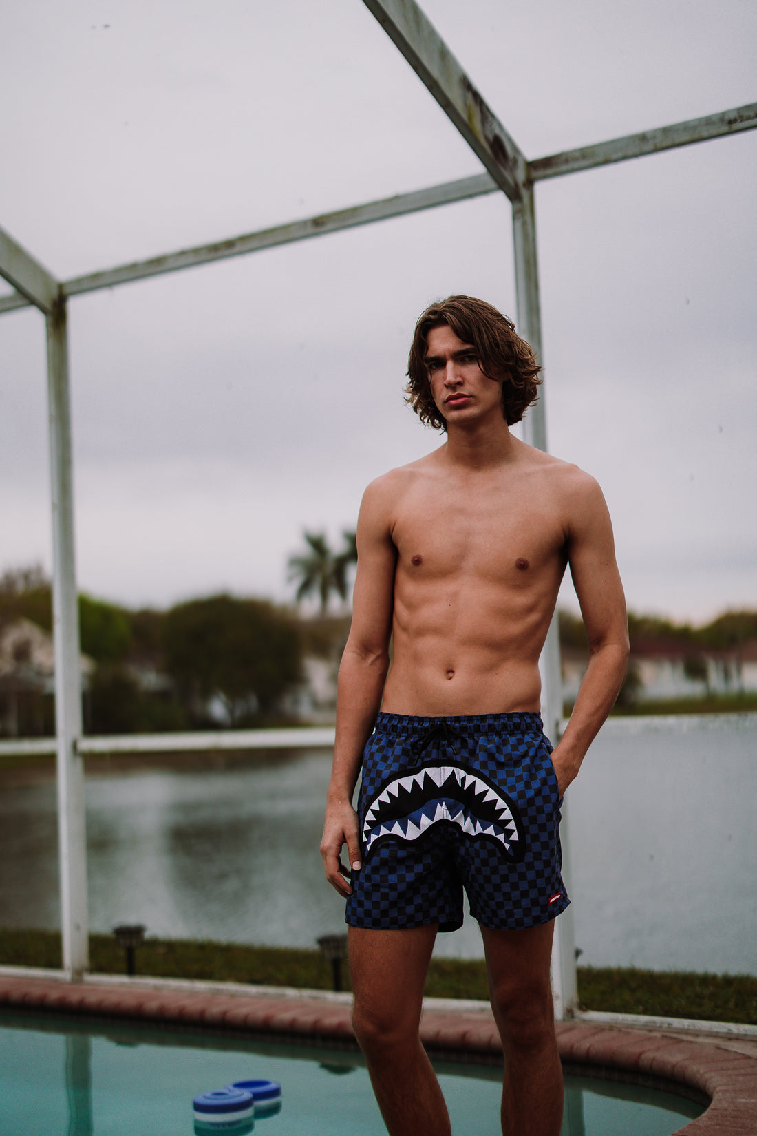 SPRAYGROUND® SWIM MIDNIGHT SHARKS IN PARIS SWIM SHORTS