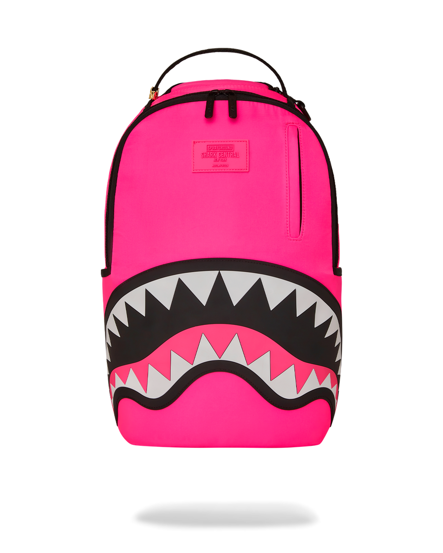 SPRAYGROUND® BACKPACK SHARK CENTRAL NYLON HOT PINK