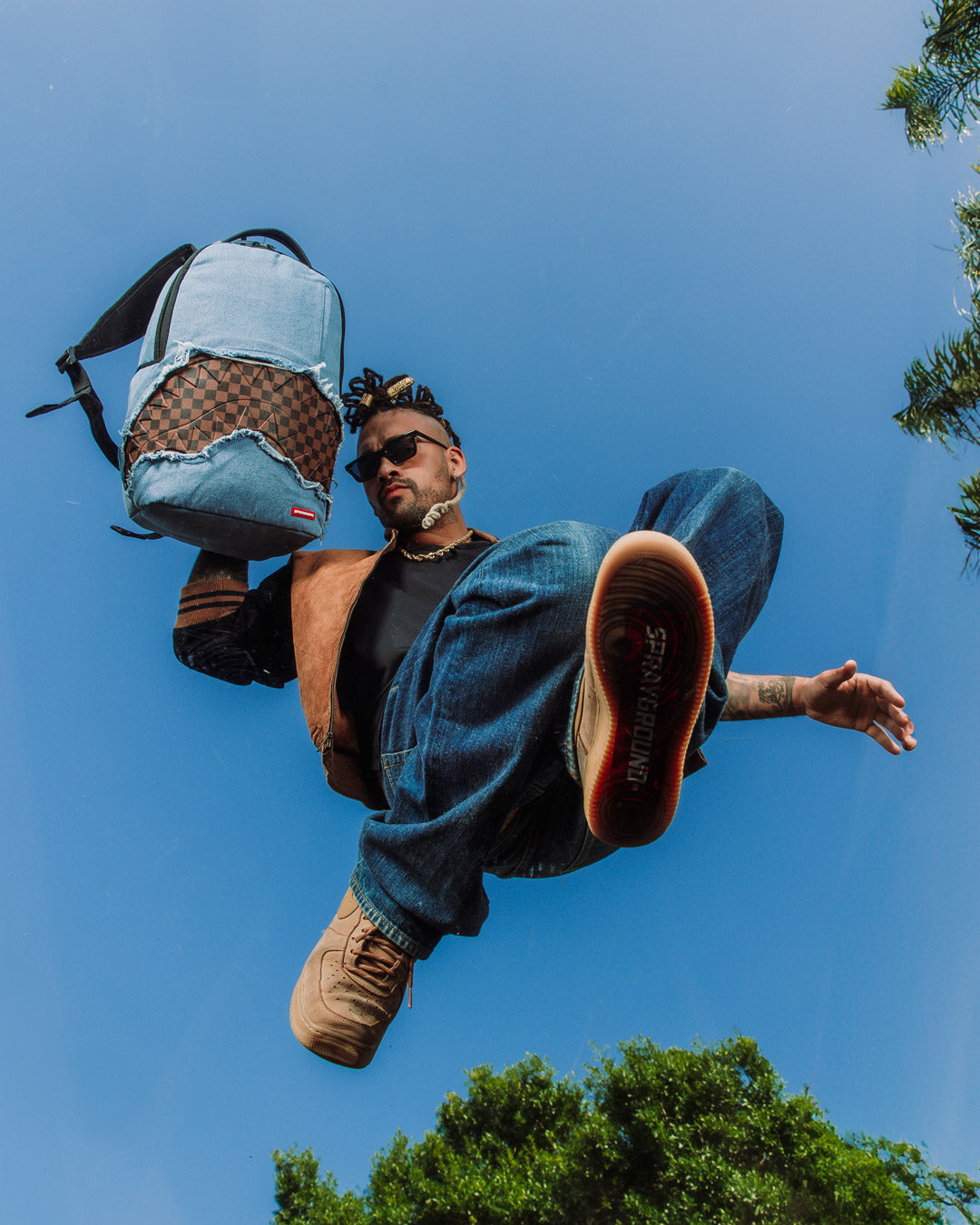 SPRAYGROUND® BACKPACK DENIM SHARK BITE DLXSV BACKPACK