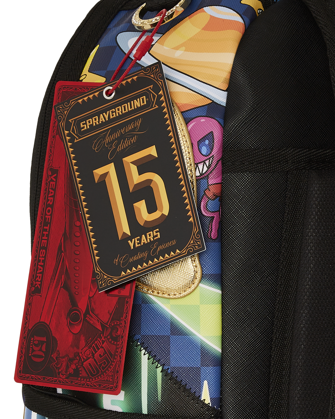 SPRAYGROUND® BACKPACK 15 YEARS GOLD AND SPLICED DLXV BACKPACK
