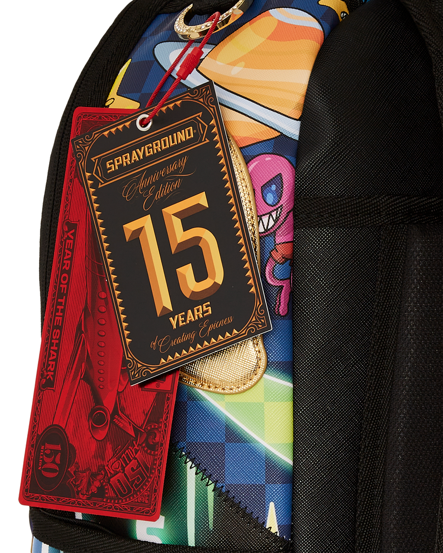 SPRAYGROUND® BACKPACK 15 YEARS GOLD AND SPLICED DLXV BACKPACK