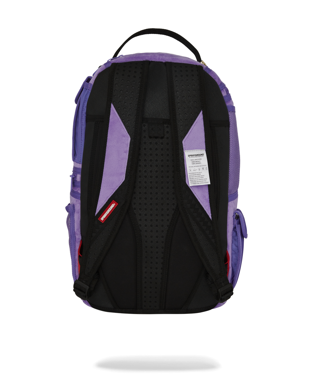 SPRAYGROUND® BACKPACK NOOO WAY!!! A REVERSIBLE BACKPACK - PURPLE VELOUR TO OG SHARKS IN PARIS BACKPACK