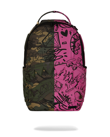 SPRAYGROUND® BACKPACK SPLIT PINK AND CAMO DLX BACKPACK
