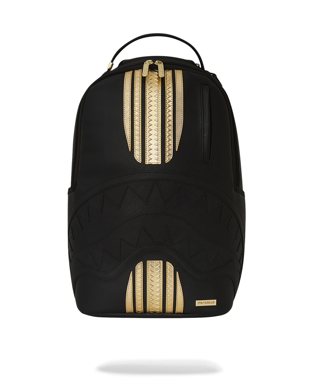 SPRAYGROUND® BACKPACK GOLD AND BLACK RACING STRIPES BACKPACK