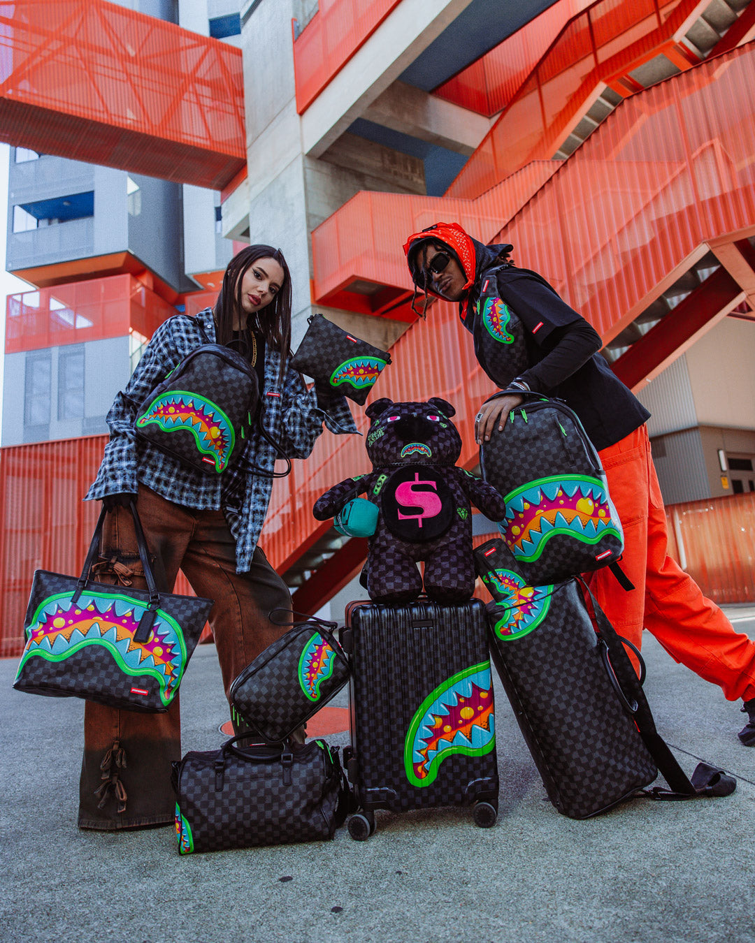 SPRAYGROUND® LUGGAGE SLIME TAKEOVER HARD SHELL CARRY-ON LUGGAGE