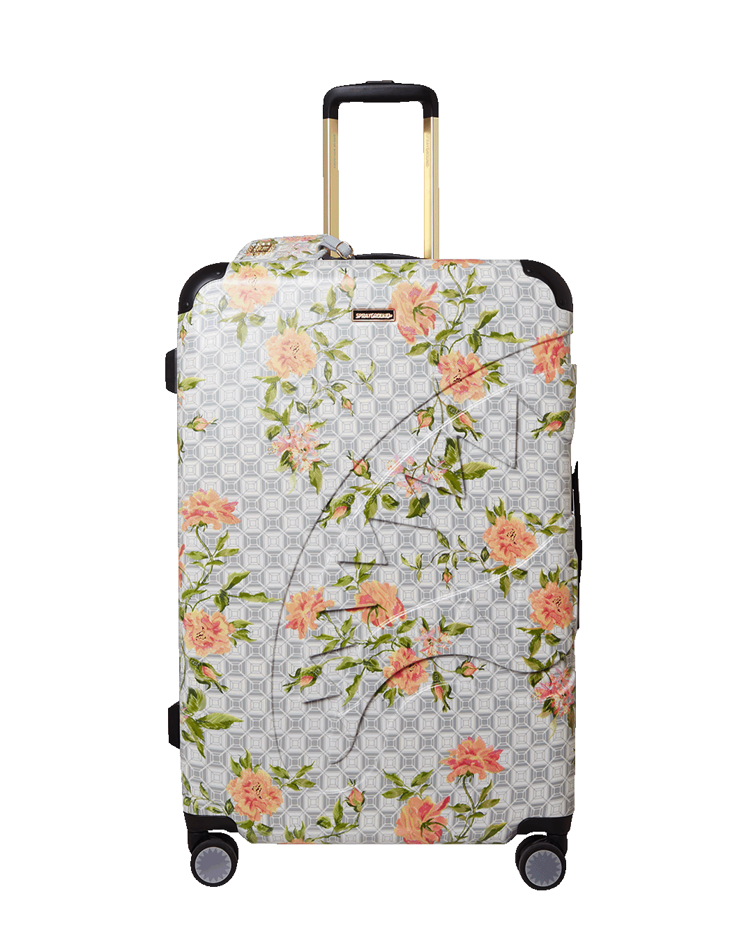 SPRAYGROUND® LUGGAGE A.I. AFRICAN INTELLIGENCE ELEGANT ENERGY FULL SIZE LUGGAGE - SANDFLOWER COLLAB