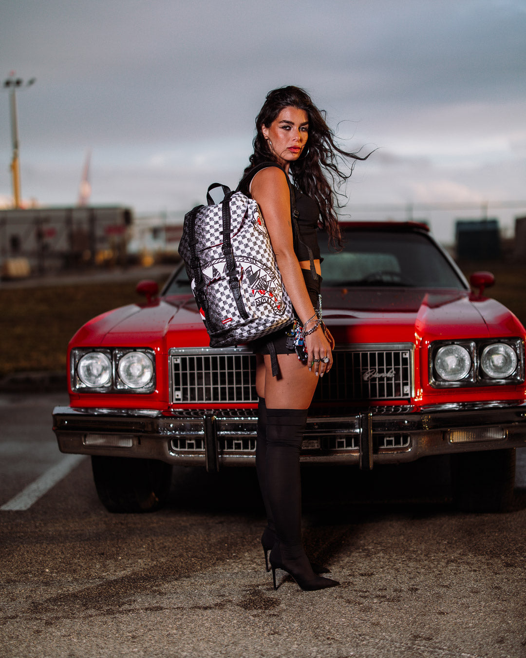 SPRAYGROUND® BACKPACK SCRIBBLE DRIBBLE CHECK HILLS BACKPACK