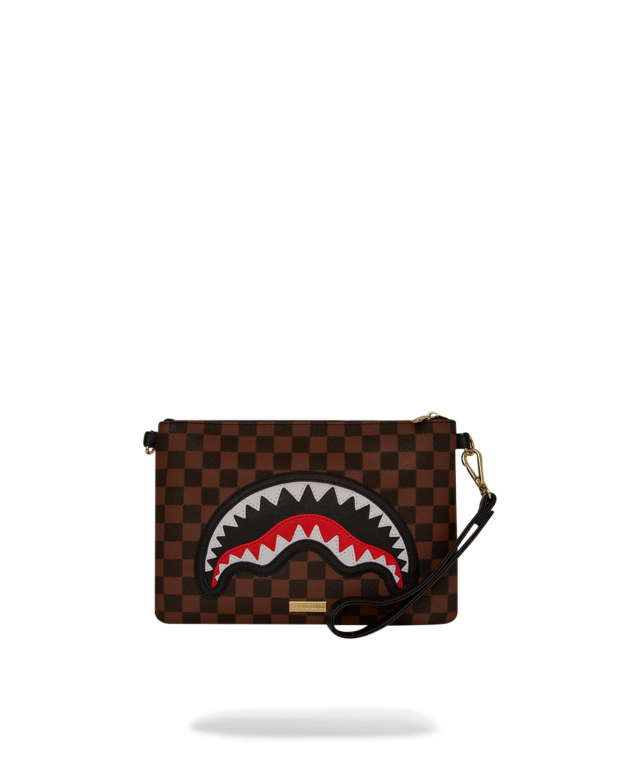 SPRAYGROUND® POUCHETTE SAWTOOTH SHARKS IN PARIS CROSSOVER CLUTCH