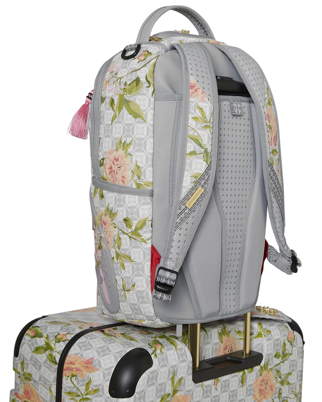 SPRAYGROUND® LUGGAGE A.I. AFRICAN INTELLIGENCE ELEGANT ENERGY FULL SIZE LUGGAGE - SANDFLOWER COLLAB