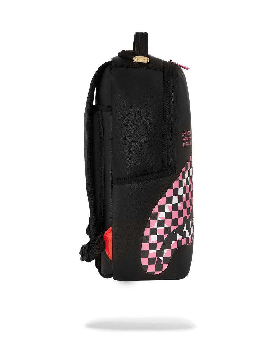 SPRAYGROUND® BACKPACK SHARK CENTRAL BREAKUP CHECK SORBET GREY BACKPACK