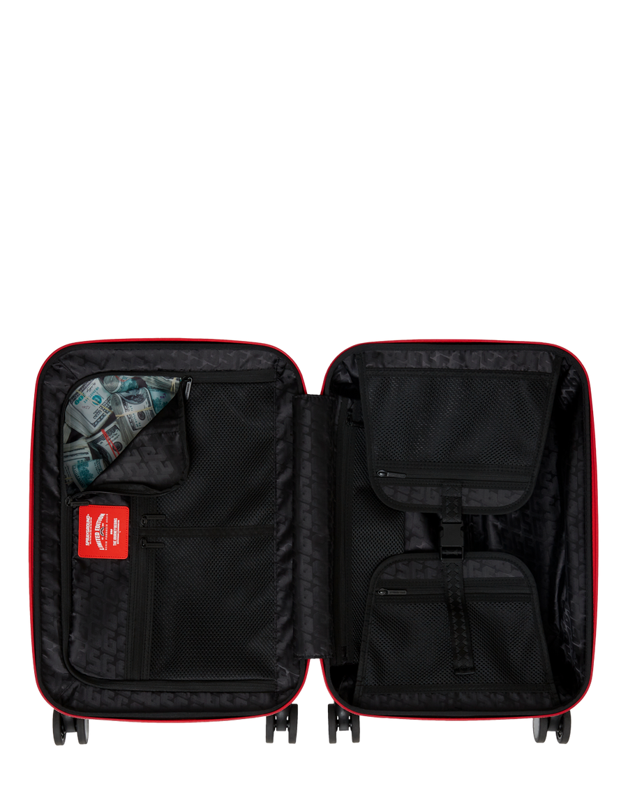 SPRAYGROUND® LUGGAGE PRINTED ZIPPER SHARK CARRY-ON LUGGAGE