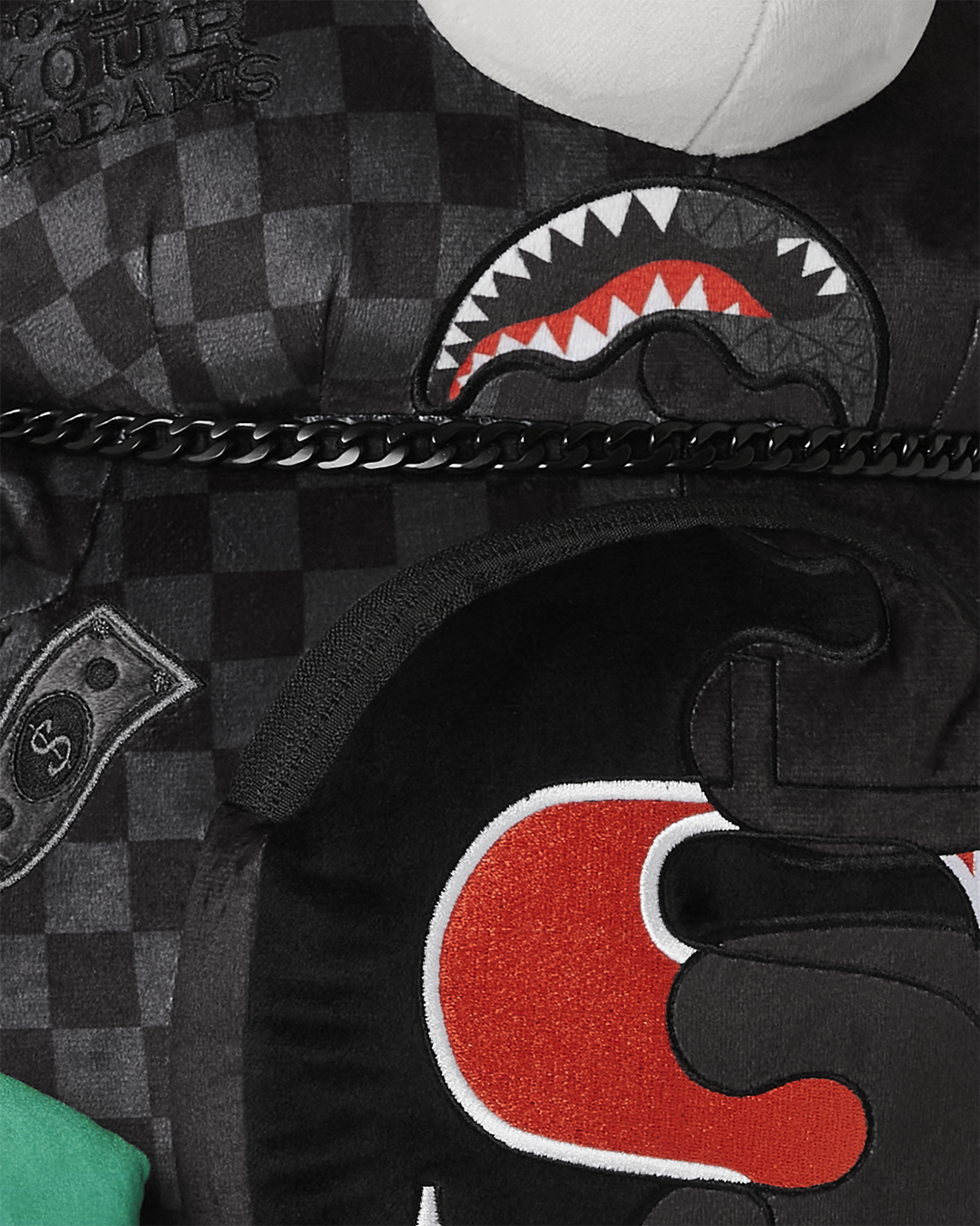 SPRAYGROUND® BACKPACK UNFINISHED SHARK MONEYBEAR TEDDY BEAR BACKPACK