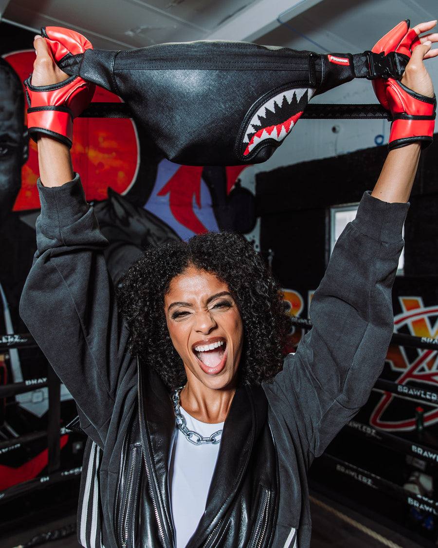 SPRAYGROUND® CROSSBODY FLY KNIT MOUTH SAVVY CROSSBODY