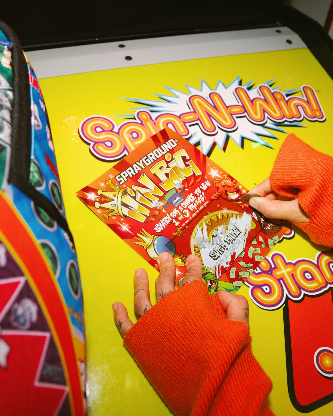SPRAYGROUND® SCRATCH OFF SCRATCH OFF PLAYING CARD - WIN A BACKPACK, MONEYBEAR OR LUGGAGE!