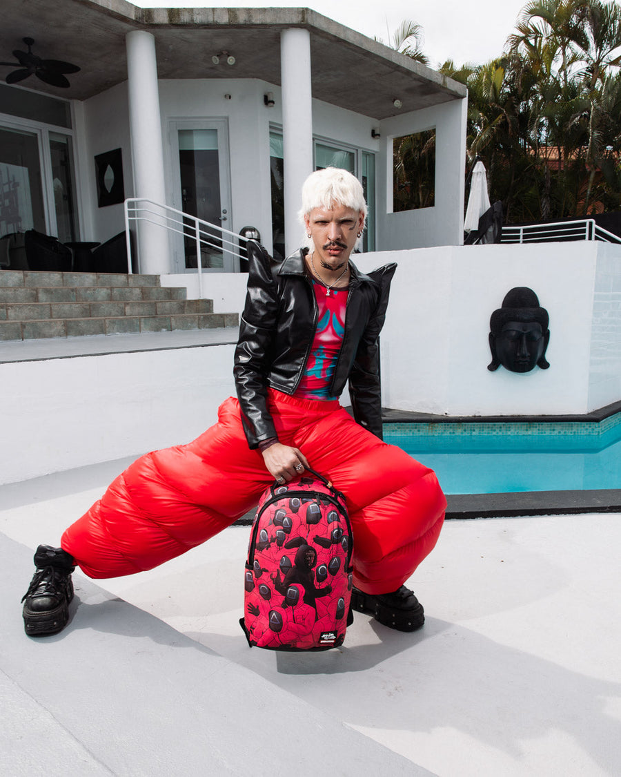 SPRAYGROUND® BACKPACK SQUID GAME FRONT MAN AND WORKERS CRAMMED BACKPACK