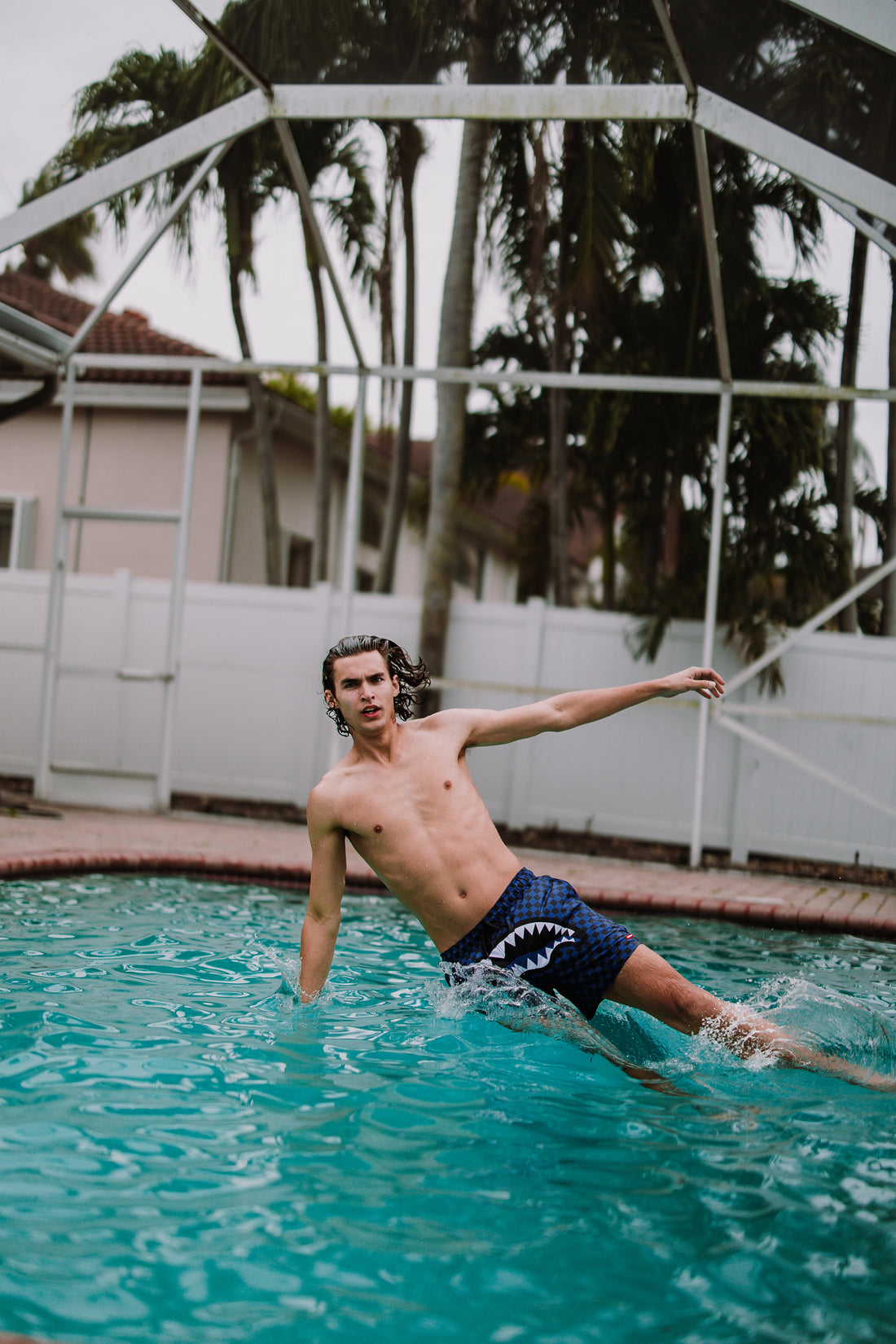 SPRAYGROUND® SWIM MIDNIGHT SHARKS IN PARIS SWIM SHORTS