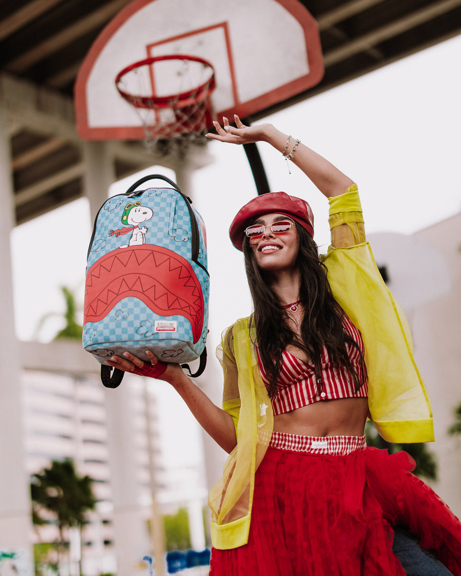 SPRAYGROUND® BACKPACK SNOOPY PILOT SHARK DLXSV BACKPACK