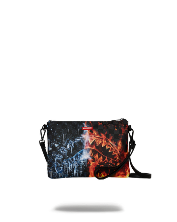 SPRAYGROUND® POUCHETTE FIRE & ICE SHARK CROSSOVER CLUTCH