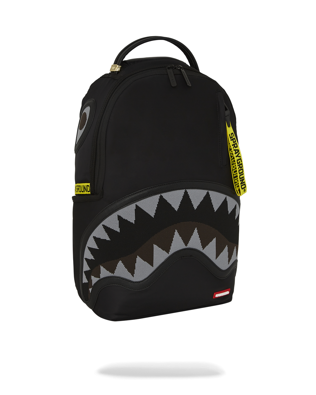 SPRAYGROUND® BACKPACK SHARK CENTRAL YELLOW TAPE DLX SATIN BACKPACK