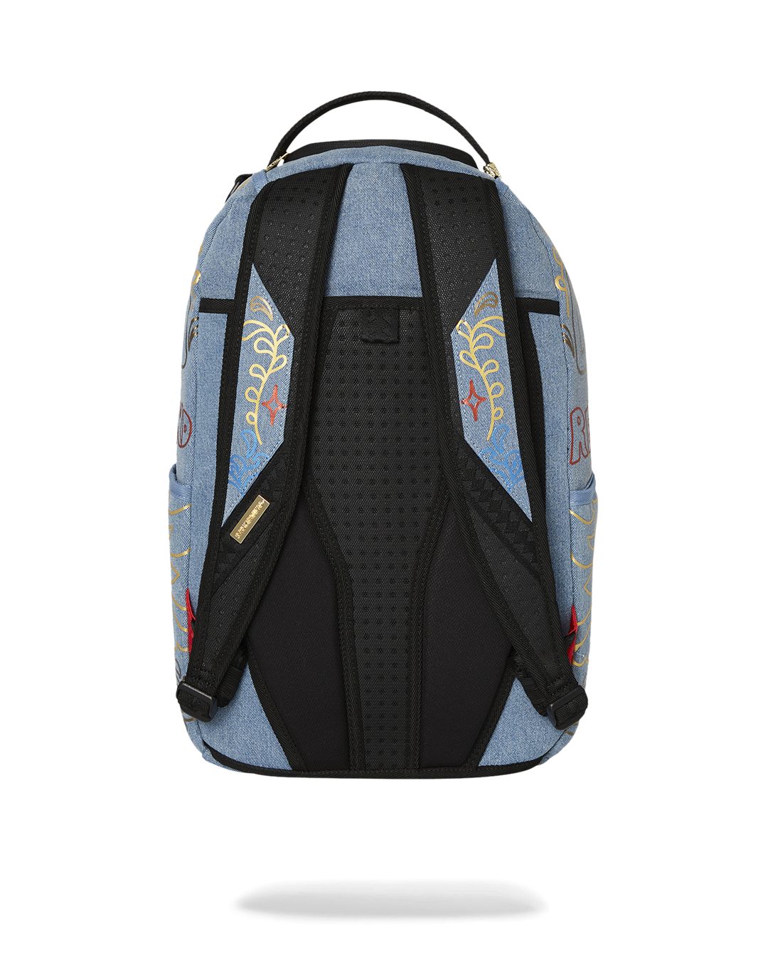 SPRAYGROUND® BACKPACK METALLIC PRINTED DENIM SHARK DLXSV BACKPACK