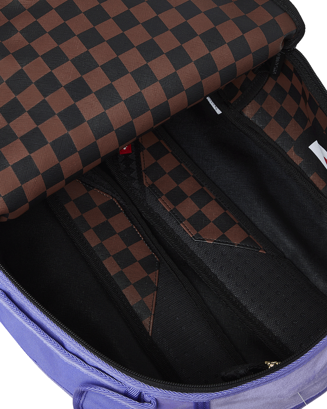 SPRAYGROUND® BACKPACK NOOO WAY!!! A REVERSIBLE BACKPACK - PURPLE VELOUR TO OG SHARKS IN PARIS BACKPACK