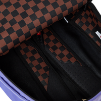 SPRAYGROUND® BACKPACK NOOO WAY!!! A REVERSIBLE BACKPACK - PURPLE VELOUR TO OG SHARKS IN PARIS BACKPACK