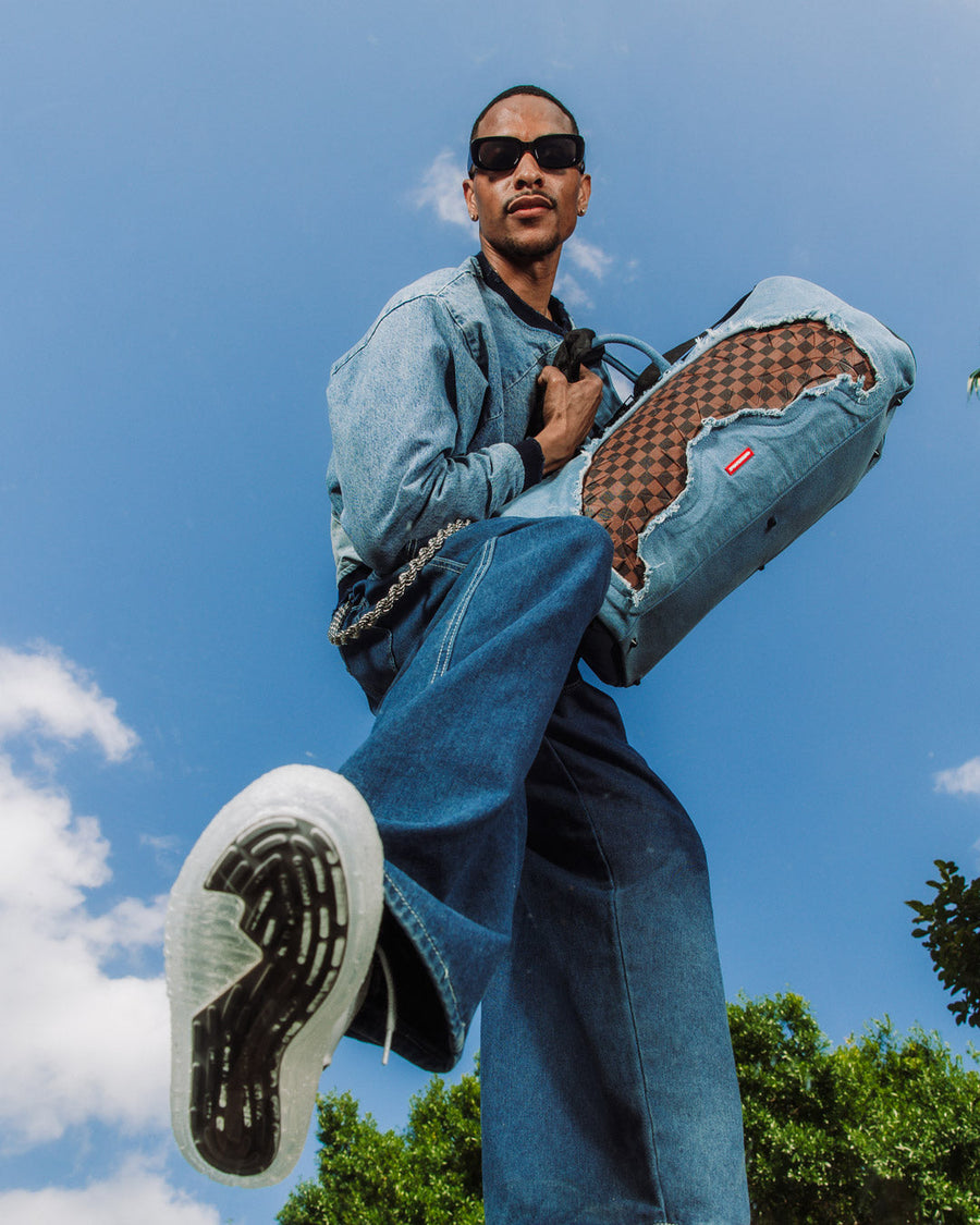 SPRAYGROUND® DUFFLE DENIM SHARK DUFFLE