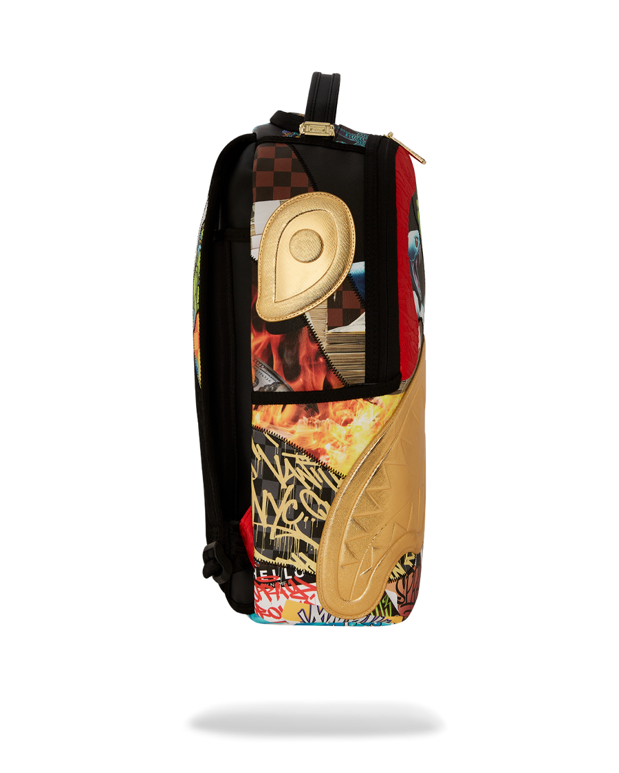 SPRAYGROUND® BACKPACK 15 YEARS GOLD AND SPLICED DLXV BACKPACK