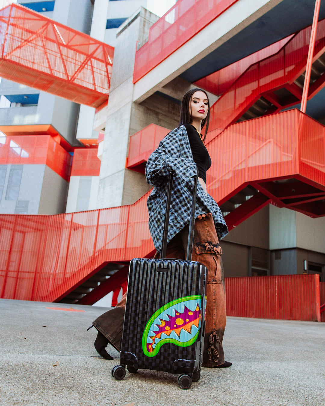 SPRAYGROUND® LUGGAGE SLIME TAKEOVER HARD SHELL CARRY-ON LUGGAGE