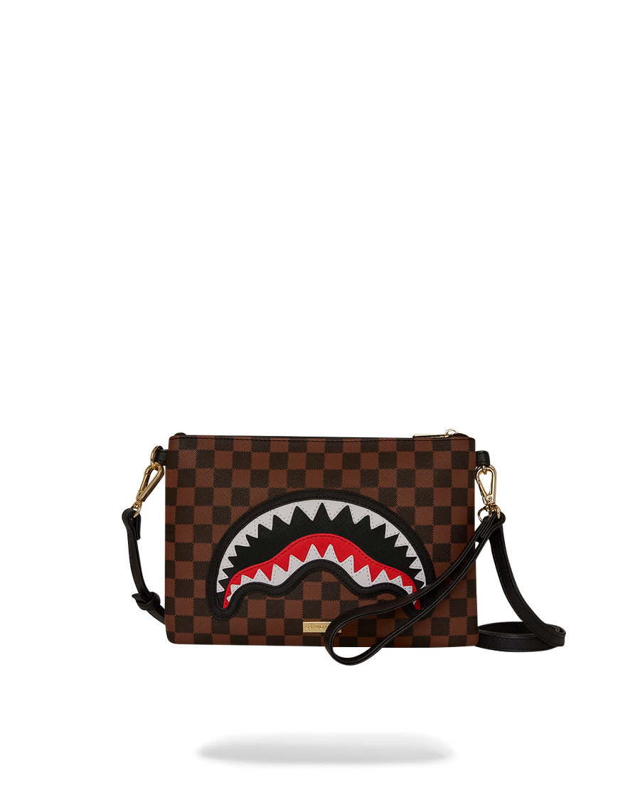 SPRAYGROUND® POUCHETTE SAWTOOTH SHARKS IN PARIS CROSSOVER CLUTCH