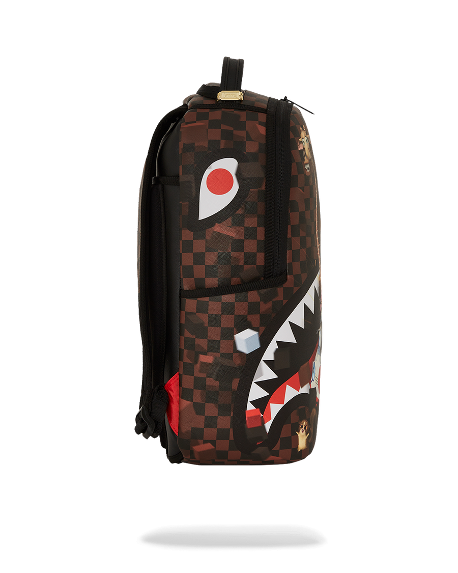 SPRAYGROUND® BACKPACK MADAGASCAR CHECKER SMASH DLXSV BACKPACK