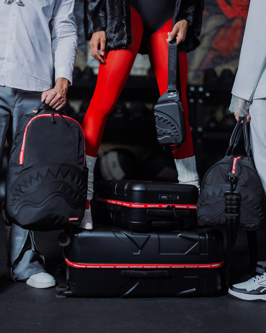 SPRAYGROUND® LUGGAGE PRINTED ZIPPER SHARK CARRY-ON LUGGAGE