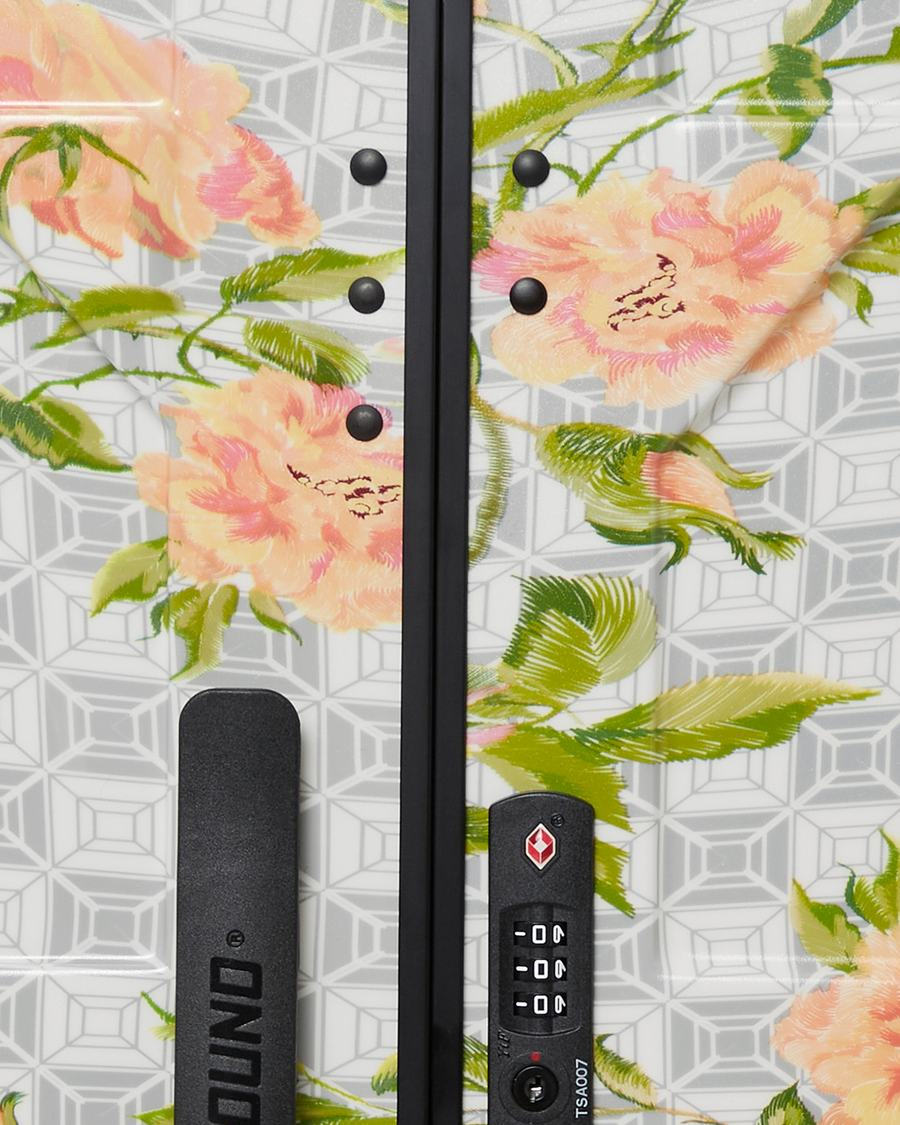 SPRAYGROUND® LUGGAGE A.I. AFRICAN INTELLIGENCE ELEGANT ENERGY FULL SIZE LUGGAGE - SANDFLOWER COLLAB