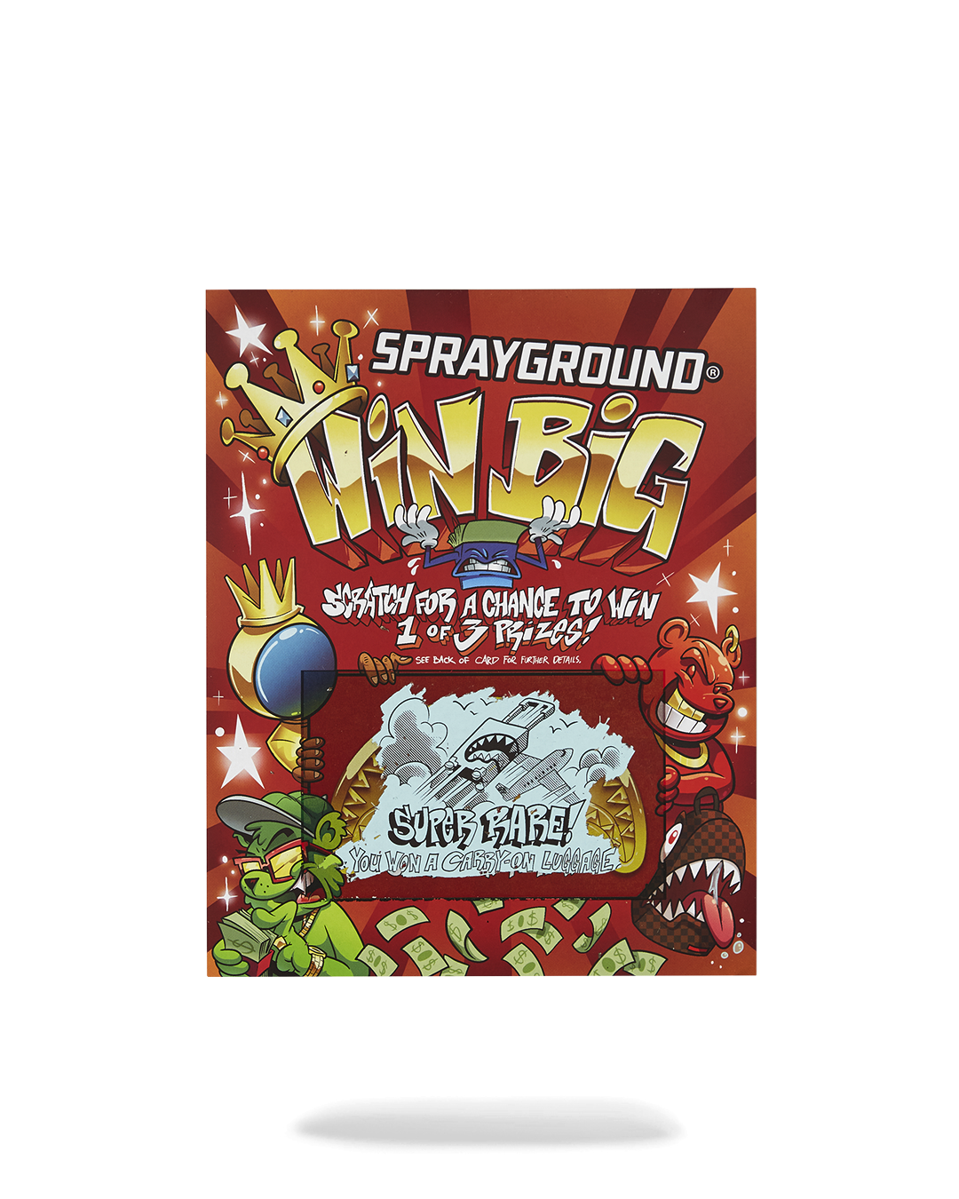 SPRAYGROUND® BACKPACK BIG MONEY BIG MONEY (WITH SCRATCH OFF PLAYING CARD) BACKPACK