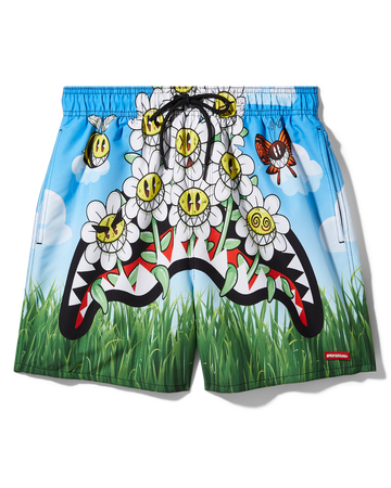 SPRAYGROUND® SWIM CRAZY DAISIES SWIM SHORTS