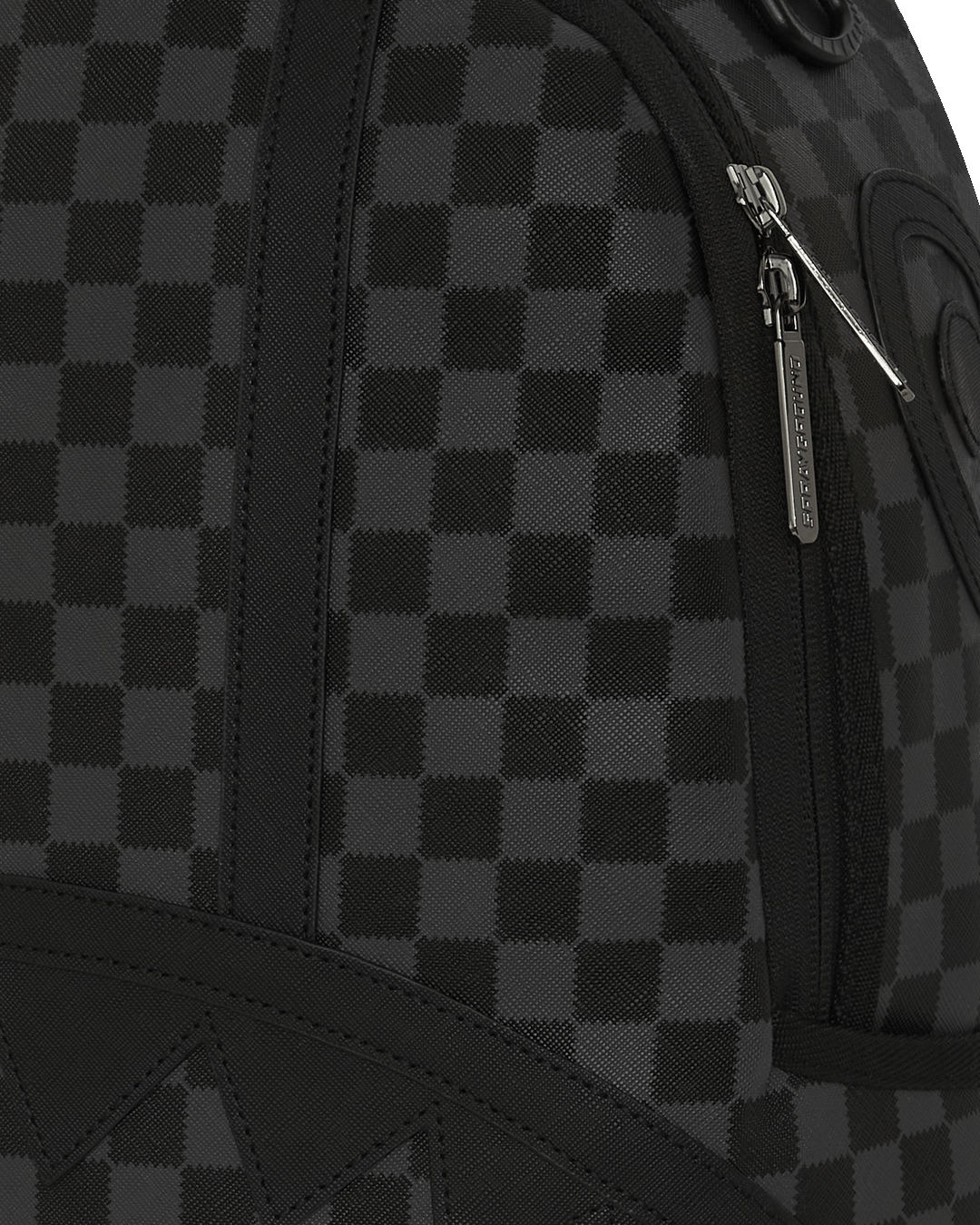 Sprayground Midnight Chateau Check Zaino Nero Unisex In Eco-pelle, Grande, Stampa A Quadri, Borsa Da Scuola E Viaggio - Foto 4
