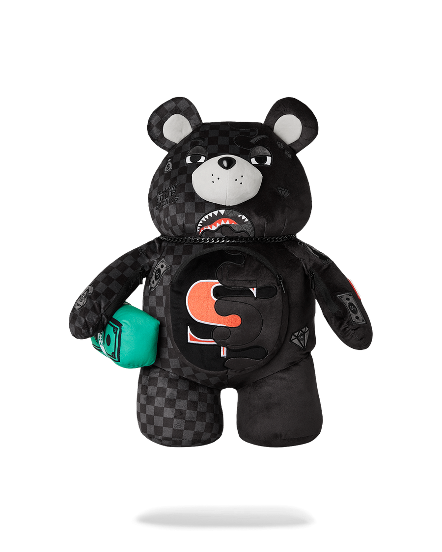SPRAYGROUND® BACKPACK UNFINISHED SHARK MONEYBEAR TEDDY BEAR BACKPACK