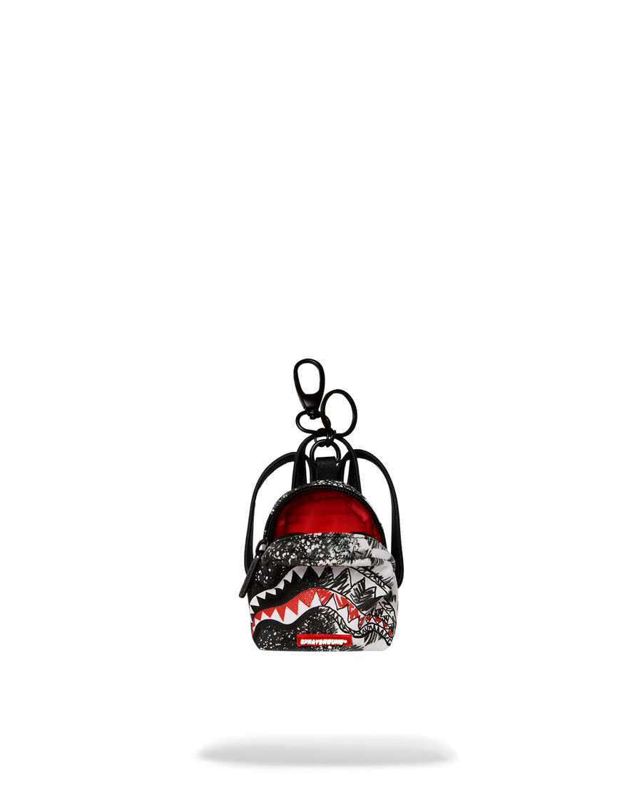 SPRAYGROUND® KEYCHAIN SCRIBBLE DRIBBLE CHECK BACKPACK KEYCHAIN
