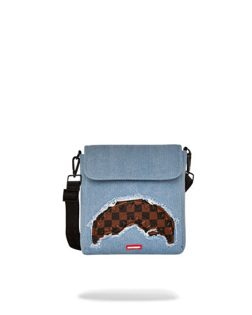 SPRAYGROUND® SLING DENIM SHARK MESSENGER SLING