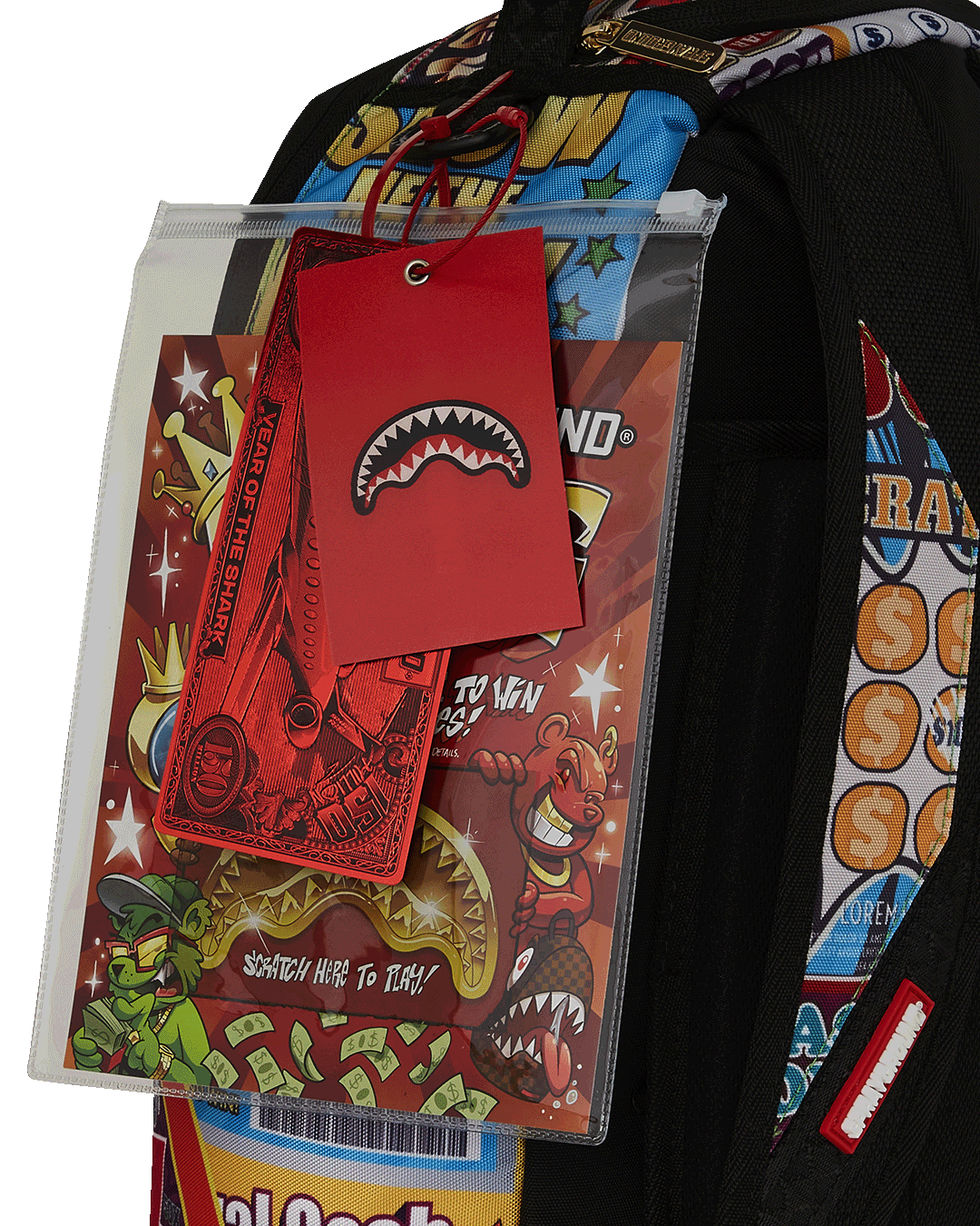SPRAYGROUND® BACKPACK BIG MONEY BIG MONEY (WITH SCRATCH OFF PLAYING CARD) BACKPACK