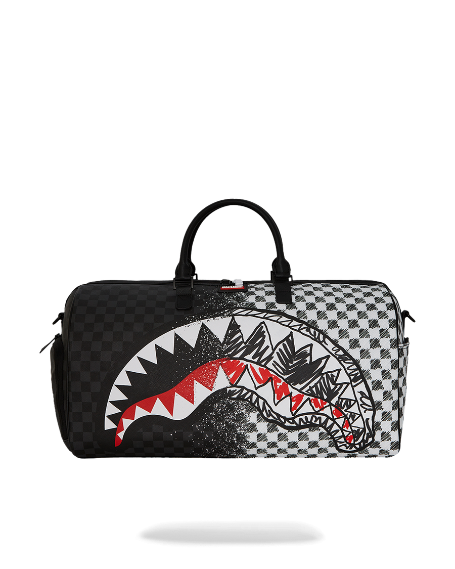 SPRAYGROUND® DUFFLE SCRIBBLE DRIBBLE CHECK DUFFLE