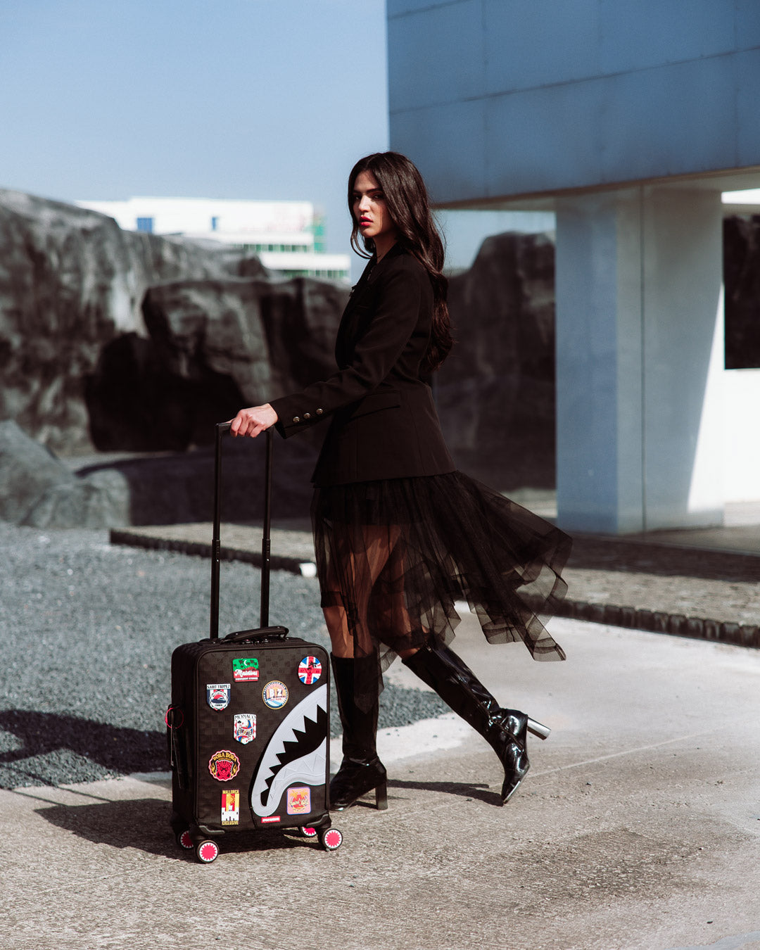 SPRAYGROUND® LUGGAGE GLOBAL MOGUL BILLIONAIRE IMPERIAL CARRY-ON LUGGAGE